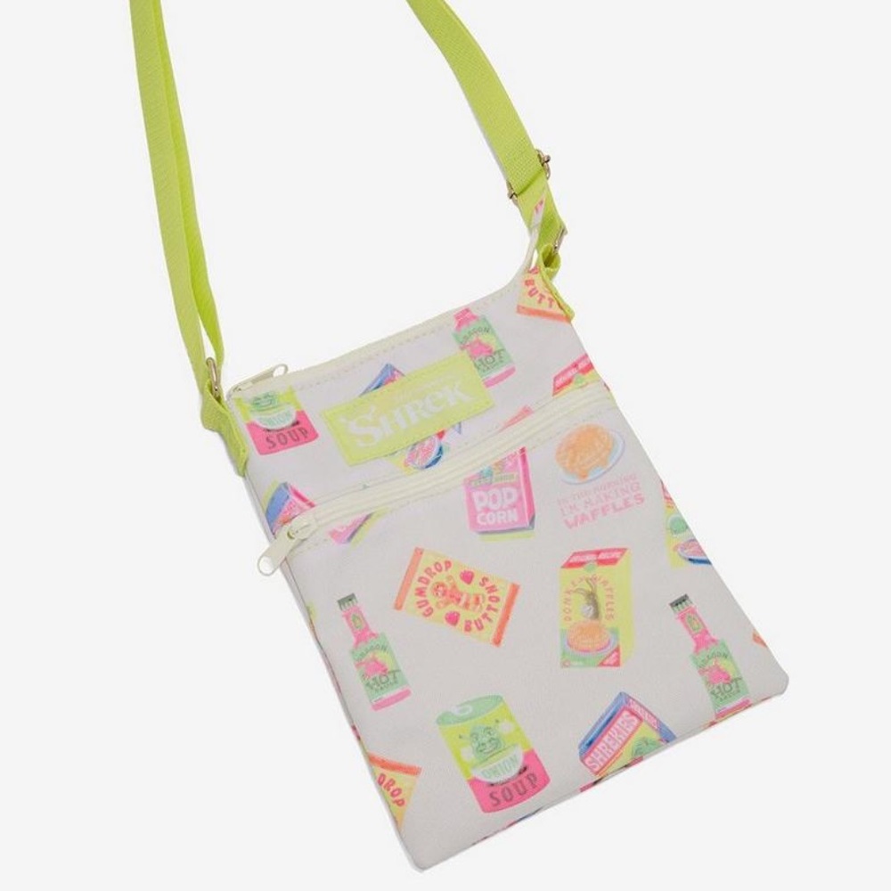 Bioworld Shrek Foods Passport Crossbody Bag NWT